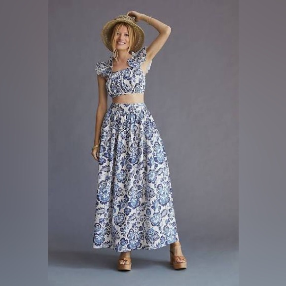 Anthropologie Dresses & Skirts - ANTHROPOLOGIE Forever That Girl Remme Ruffle Skirt Set Size A